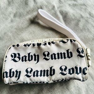 L.A.M.B. Cream and Black Cosmetic Bag or a wristlet